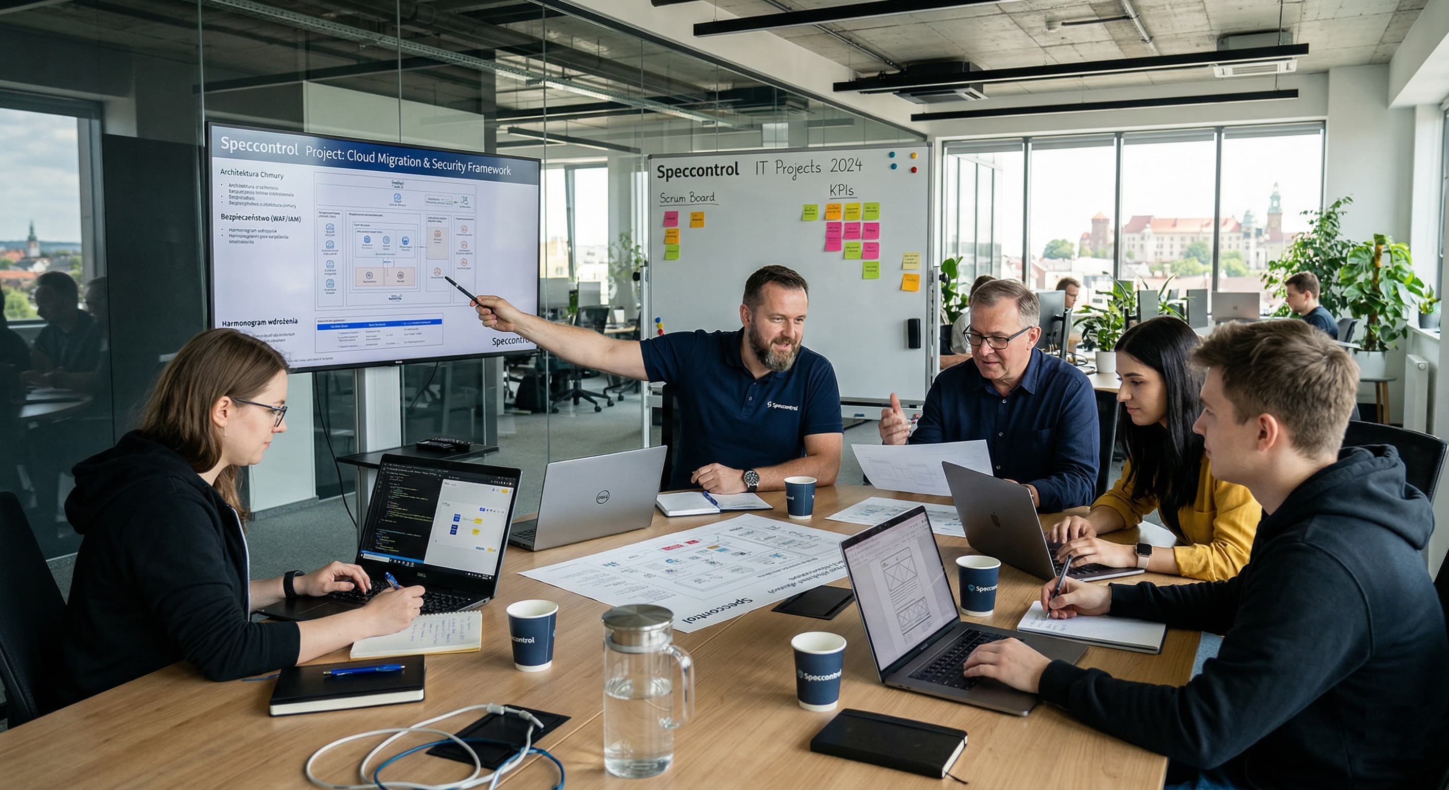 Zespół specjalistów IT Speccontrol omawiający projekt informatyczny
